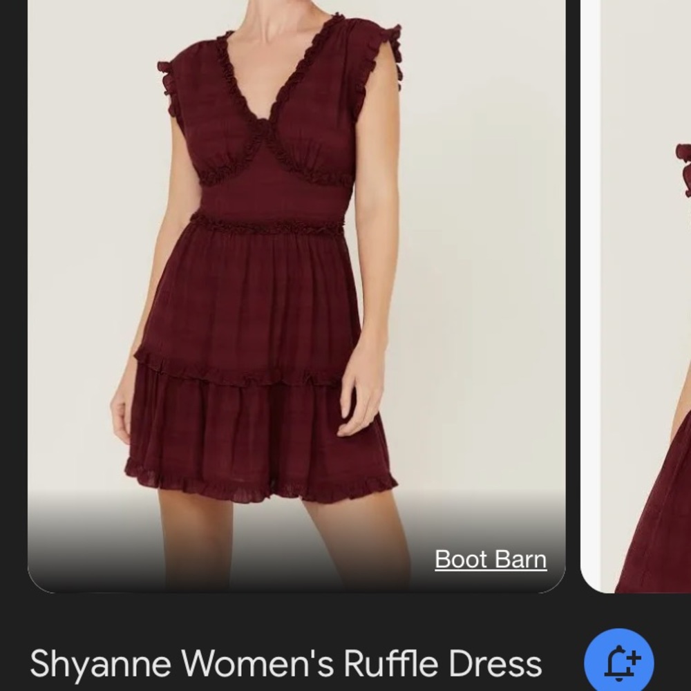 XL maroon ruffle dress from Shyanne